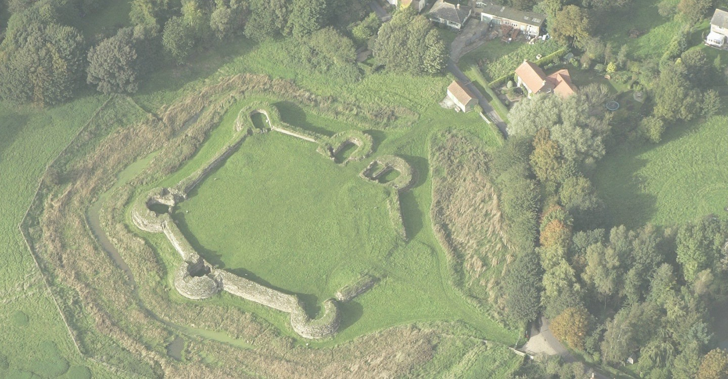 HES Bolingbroke Castle aerial view light