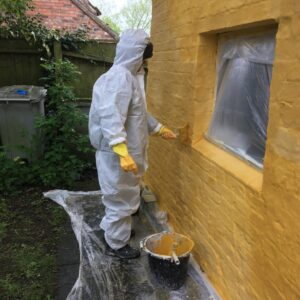 HES mill hill cottage limewashing