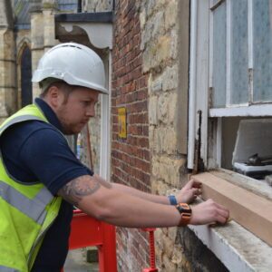 hes lincoln cathedral joiner at work